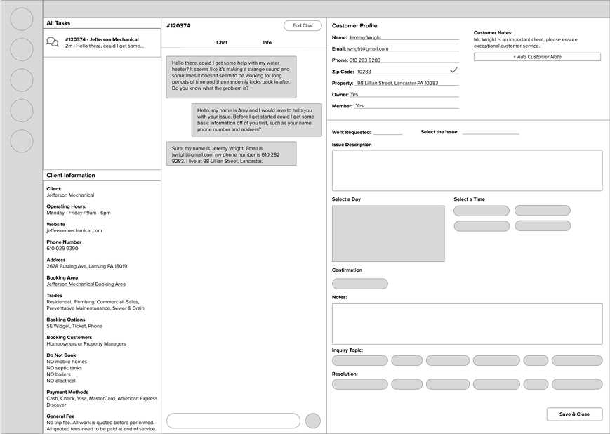 HxConnect wireframes